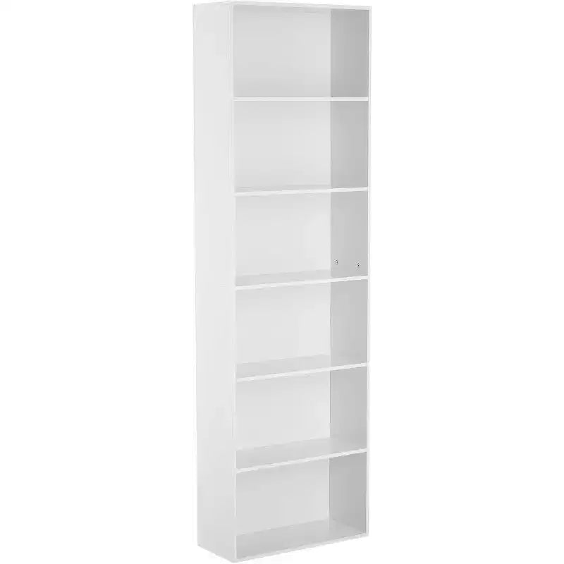 Acekool Armoire de Rangement 6 Étagères, Bibliothèque Industrielle 181 cm de Haut, Meuble de Rangement Utilitaire Haut pour Salon, Chambre, Bureau, Cuisine, Capacité 113 kg