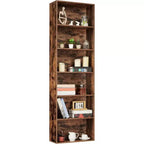 Acekool Armoire de Rangement 6 Étagères, Bibliothèque Industrielle 181 cm de Haut, Meuble de Rangement Utilitaire Haut pour Salon, Chambre, Bureau, Cuisine, Capacité 113 kg
