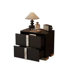 Bestier Table de chevet miroir avec 2 tiroirs, Table d'appoint moderne avec rangement pour chambre à coucher, Table d'appoint pour salon, Noir