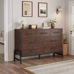 Commode de chambre à 7 tiroirs, commode autoportante de 52 cm de large avec rangement, meuble de rangement en bois pour salon, chambre, entrée