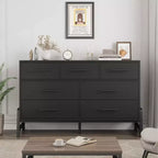 Commode de chambre à 7 tiroirs, commode autoportante de 52 cm de large avec rangement, meuble de rangement en bois pour salon, chambre, entrée