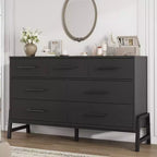 7 Dresser for Bedroom, Freestanding 52 Wide Drawer Dresser with Storage, Wooden Closet Storage Chest for Living Room, Bedroom, Entryway