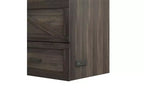 Lit armoire escamotable Bellemave Queen Size de style rustique avec station de recharge et tiroir de rangement, gris rustique