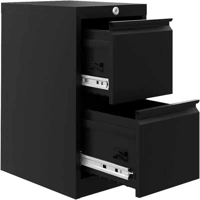 Acekool 38 Meuble de Rangement Métallique Roulant avec Serrure, Étagères et Plan de Travail, Organisateur Mobile pour Garage/Atelier/Bureau, Noir, 73 H