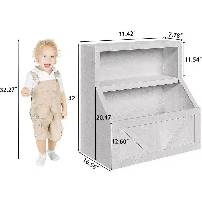 Coolmee Bibliothèque et rangement de jouets pour enfants, bibliothèque en bois pour tout-petits, grands casiers pour salle de jeux, chambre d'enfant, crèche, salle de classe, école