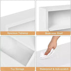Coolmee Bibliothèque et rangement de jouets pour enfants, bibliothèque en bois pour tout-petits, grands casiers pour salle de jeux, chambre d'enfant, crèche, salle de classe, école