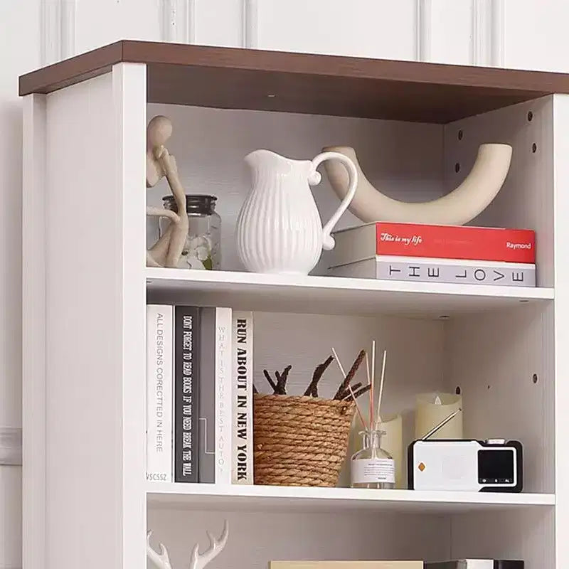 Étagère de ferme Coolmee, bibliothèque de 183 cm de haut avec portes et tiroir, meuble de rangement, étagère sur pied pour bureau à domicile, salon