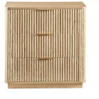 Commode 2 tiroirs pour chambre à coucher, commode moderne de 27,6'' de large avec poignées métalliques, table de chevet étroite, organisateur de rangement de vêtements cannelé