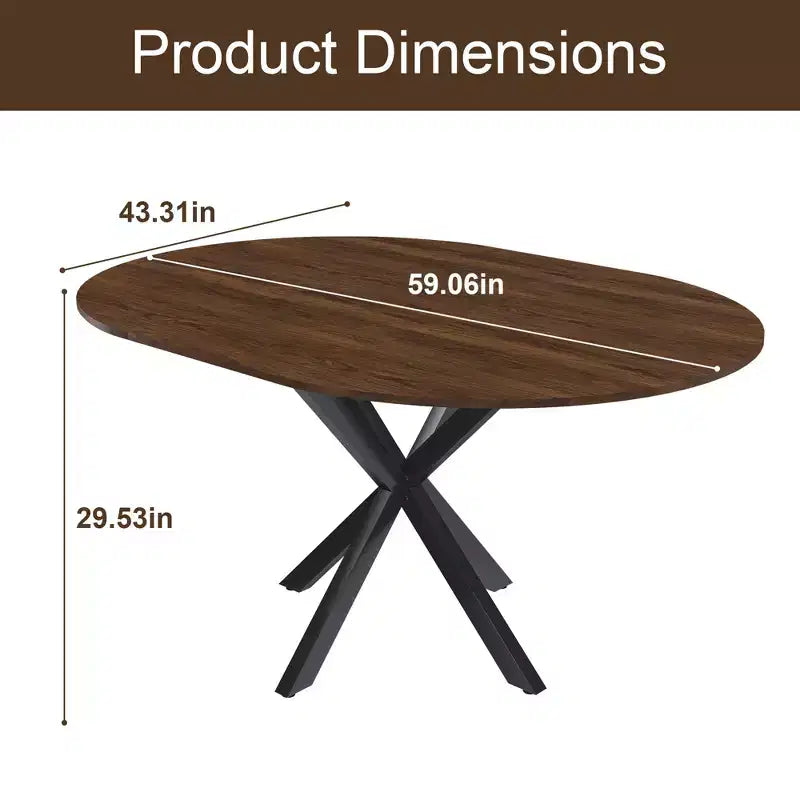 Table de salle à manger ronde 42 po pour 6 personnes, table de cuisine escamotable en bois avec base en métal, table à manger circulaire moderne pour cuisine et salle à manger