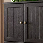 Meuble de rangement haut de 183 cm Meuble de rangement haut avec 8 portes et 4 étagères, bibliothèque pour salon, cuisine, salle à manger, bureau, autoportant, noir