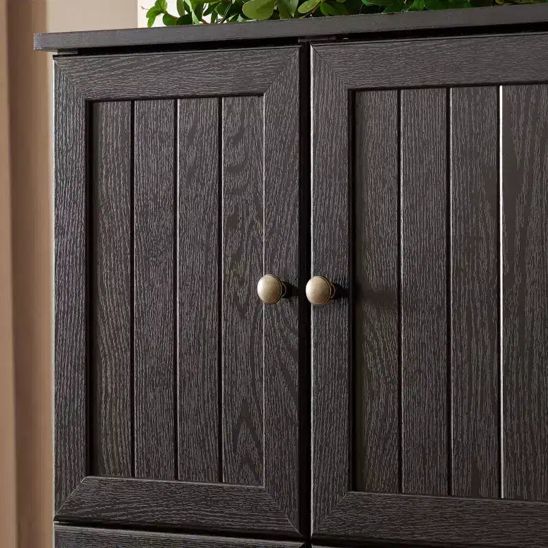 Meuble de rangement haut de 183 cm Meuble de rangement haut avec 8 portes et 4 étagères, bibliothèque pour salon, cuisine, salle à manger, bureau, autoportant, noir