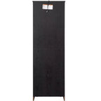 Meuble de rangement haut de 183 cm Meuble de rangement haut avec 8 portes et 4 étagères, bibliothèque pour salon, cuisine, salle à manger, bureau, autoportant, noir
