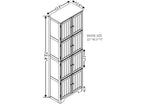 Meuble de rangement haut de 183 cm Meuble de rangement haut avec 8 portes et 4 étagères, bibliothèque pour salon, cuisine, salle à manger, bureau, autoportant, noir
