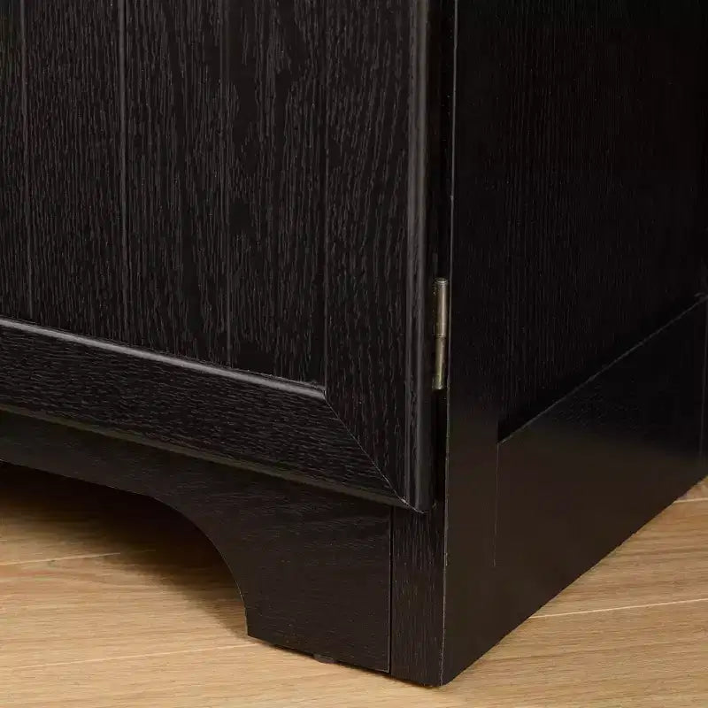 Meuble de rangement haut de 183 cm Meuble de rangement haut avec 8 portes et 4 étagères, bibliothèque pour salon, cuisine, salle à manger, bureau, autoportant, noir