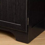 Meuble de rangement haut de 183 cm Meuble de rangement haut avec 8 portes et 4 étagères, bibliothèque pour salon, cuisine, salle à manger, bureau, autoportant, noir
