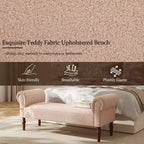 Banc rembourré traditionnel Christopher Knight Home Coral Teddy avec accoudoirs roulés