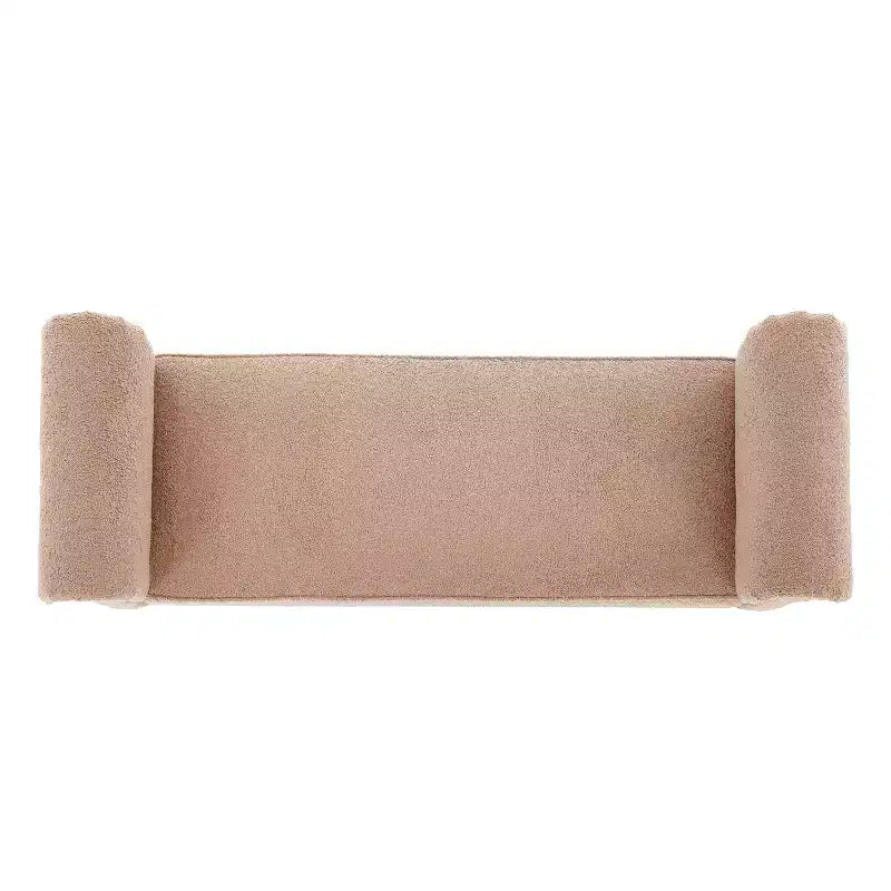 Banc rembourré traditionnel Christopher Knight Home Coral Teddy avec accoudoirs roulés