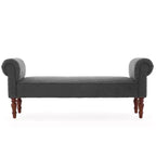 Banc rembourré traditionnel Christopher Knight Home Coral Teddy avec accoudoirs roulés
