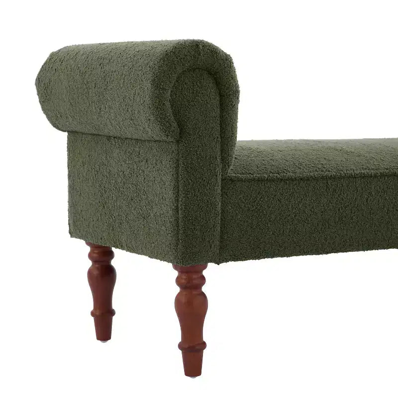 Banc rembourré traditionnel Christopher Knight Home Coral Teddy avec accoudoirs roulés