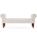 Banc rembourré traditionnel Christopher Knight Home Coral Teddy avec accoudoirs roulés