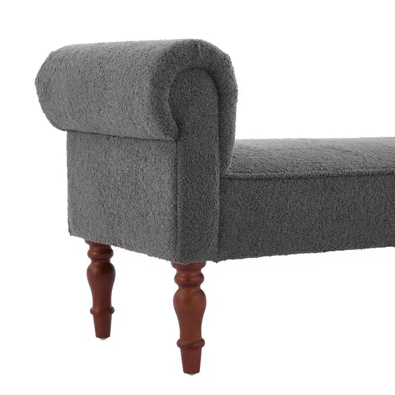 Banc rembourré traditionnel Christopher Knight Home Coral Teddy avec accoudoirs roulés