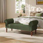 Banc rembourré traditionnel Christopher Knight Home Coral Teddy avec accoudoirs roulés