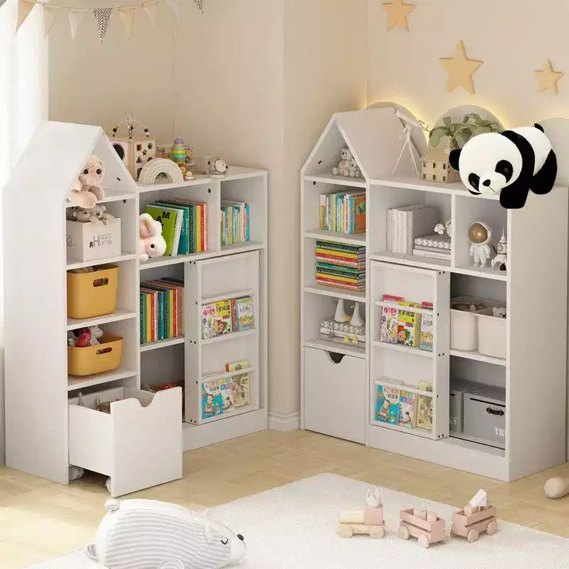 Coolmee 111 cm Organiseur et étagère de rangement pour jouets d'enfants, Meuble de rangement au sol avec tiroirs amovibles pour salle de jeux, chambre, salle de classe