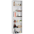 Étagère à livres à 6 niveaux, bibliothèque de 181 cm de haut, étagère de rangement ouverte moderne pour salon, bureau, chambre à coucher - MDF robuste et panneaux de particules