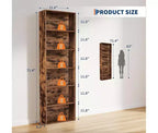 Étagère à livres à 6 niveaux, bibliothèque de 181 cm de haut, étagère de rangement ouverte moderne pour salon, bureau, chambre à coucher - MDF robuste et panneaux de particules