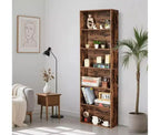 Étagère à livres à 6 niveaux, bibliothèque de 181 cm de haut, étagère de rangement ouverte moderne pour salon, bureau, chambre à coucher - MDF robuste et panneaux de particules