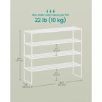 Étagère à chaussures métallique 3/4 niveaux, rangement à la verticale ou à l'envers, organisateur de chaussures empilable