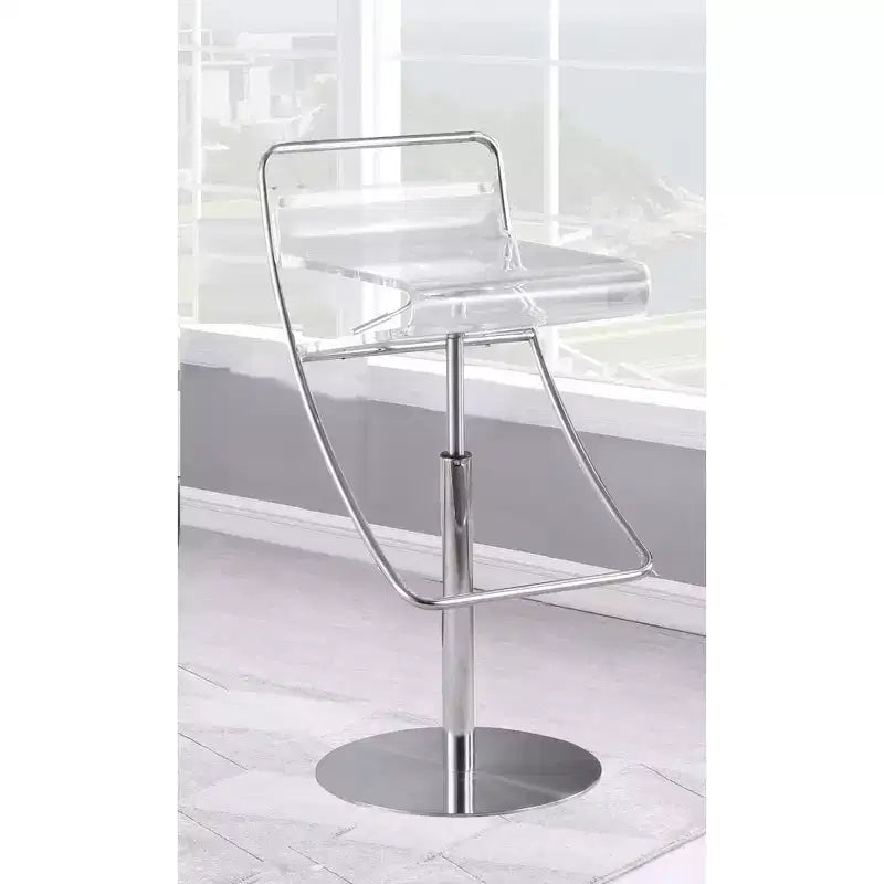 Chintaly Imports, tabouret en acrylique à hauteur réglable pneumatique