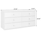 Commode large de 119 cm à 6 tiroirs AndMakers