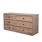 Commode large de 119 cm à 6 tiroirs AndMakers