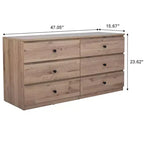 Commode large de 119 cm à 6 tiroirs AndMakers
