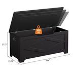 39.4 Coffre de Rangement, Coffre à Jouets avec 2 Charnières de Sécurité, Banc de Rangement, Banc à Chaussures, Supporte 136 kg, pour Salon, Entrée