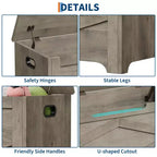 39.4 Coffre de Rangement, Coffre à Jouets avec 2 Charnières de Sécurité, Banc de Rangement, Banc à Chaussures, Supporte 136 kg, pour Salon, Entrée