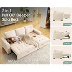 Canapé-lit AMERLIFE 96 avec rangement, méridienne convertible escamotable pour salon