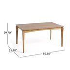 Ensemble de salle à manger 7 pièces Christopher Knight Home Adrian de style moderne du milieu du siècle, table en bois et chaises rembourrées