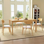 Ensemble de salle à manger 7 pièces Christopher Knight Home Adrian de style moderne du milieu du siècle, table en bois et chaises rembourrées