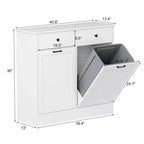 Poubelle de cuisine basculante de 75 litres avec fonction désodorisante et 2 tiroirs
