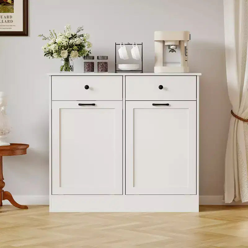 Poubelle de cuisine basculante de 75 litres avec fonction désodorisante et 2 tiroirs