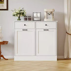 Poubelle de cuisine basculante de 75 litres avec fonction désodorisante et 2 tiroirs