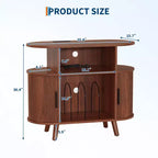 Meuble de rangement pour disques vinyles rustique 35, support pour platine vinyle avec étagères ouvertes, table pour tourne-disque