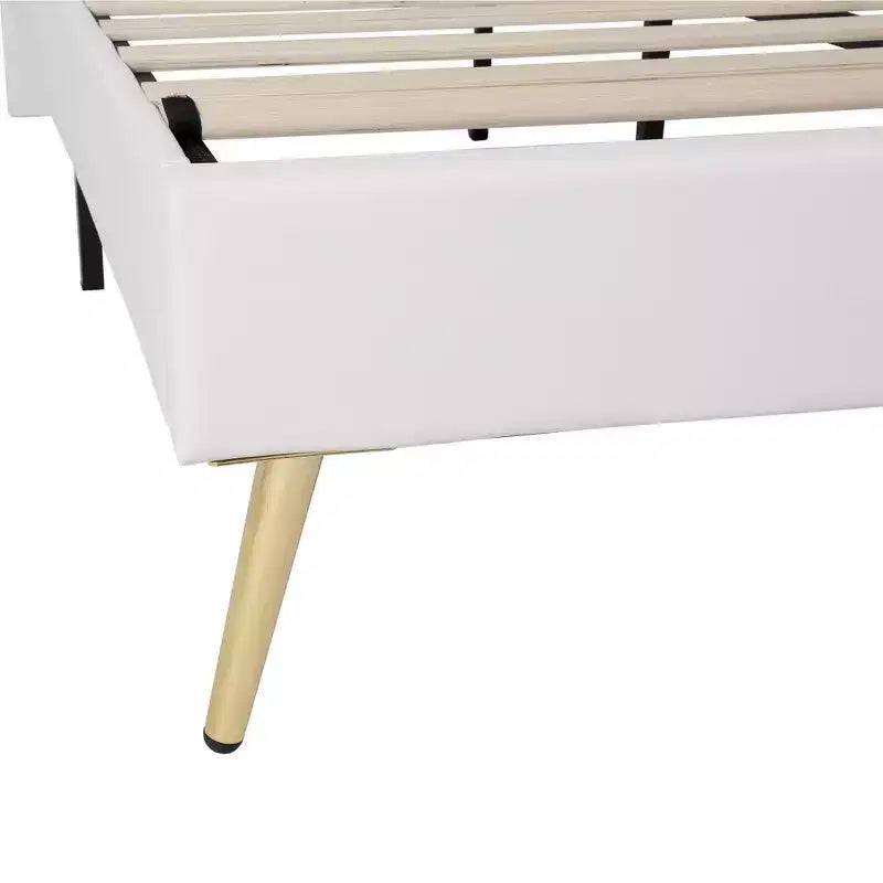 Bellemave Tête de lit Couronne Grand Lit Double Princesse Lit Rembourré avec Lumières LED Tête de lit Réglable pour Filles, Blanc