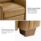 Fauteuil inclinable électrique Alfredo en cuir véritable Zéro Gravité avec appui-tête réglable Lot de 2|HULALA HOME-CAMEL