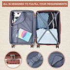 Valise cabine rigide extensible 20 pouces avec roulettes pivotantes
