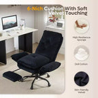 Chaise de bureau Bestier avec repose-pieds et accoudoirs relevables, chaise ergonomique à dossier haut avec poches latérales, chaise en cuir à pieds croisés avec roulettes