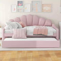 Bellemave Full Size daybed with Trundle, Sofa Bed Full Size, daybed with Trundle for Adults, Kids, Girls, Teens, for Living Room, Velvet,Pink