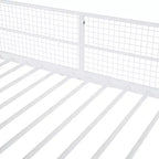 Bellemave Lit Superposé en Métal Jumeau sur Entier avec Étagères à 5 Niveaux, Lits Superposés Robustes pour Enfants/Adolescents, Blanc